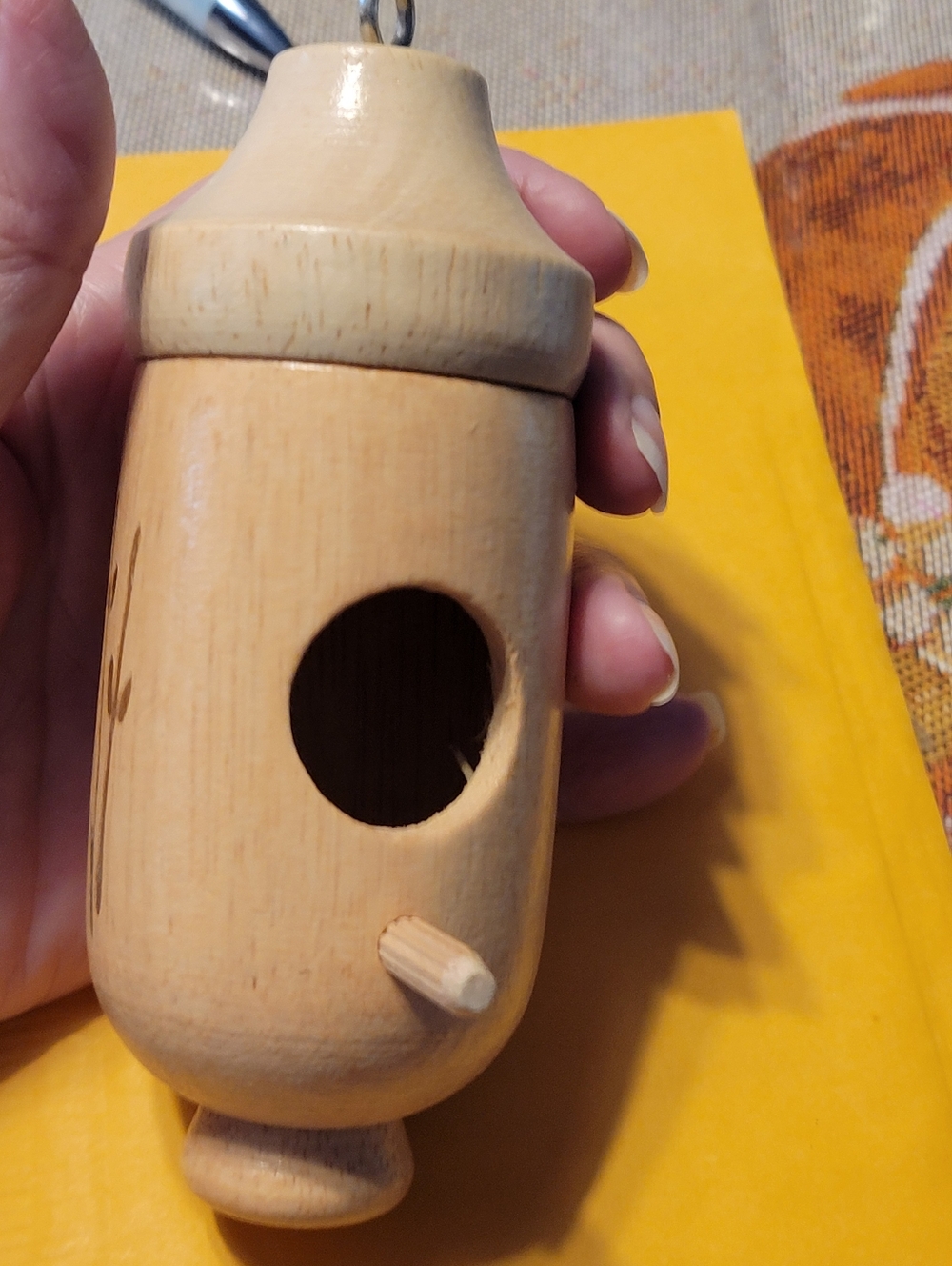 Natural Wood Birdhouse  - Beige